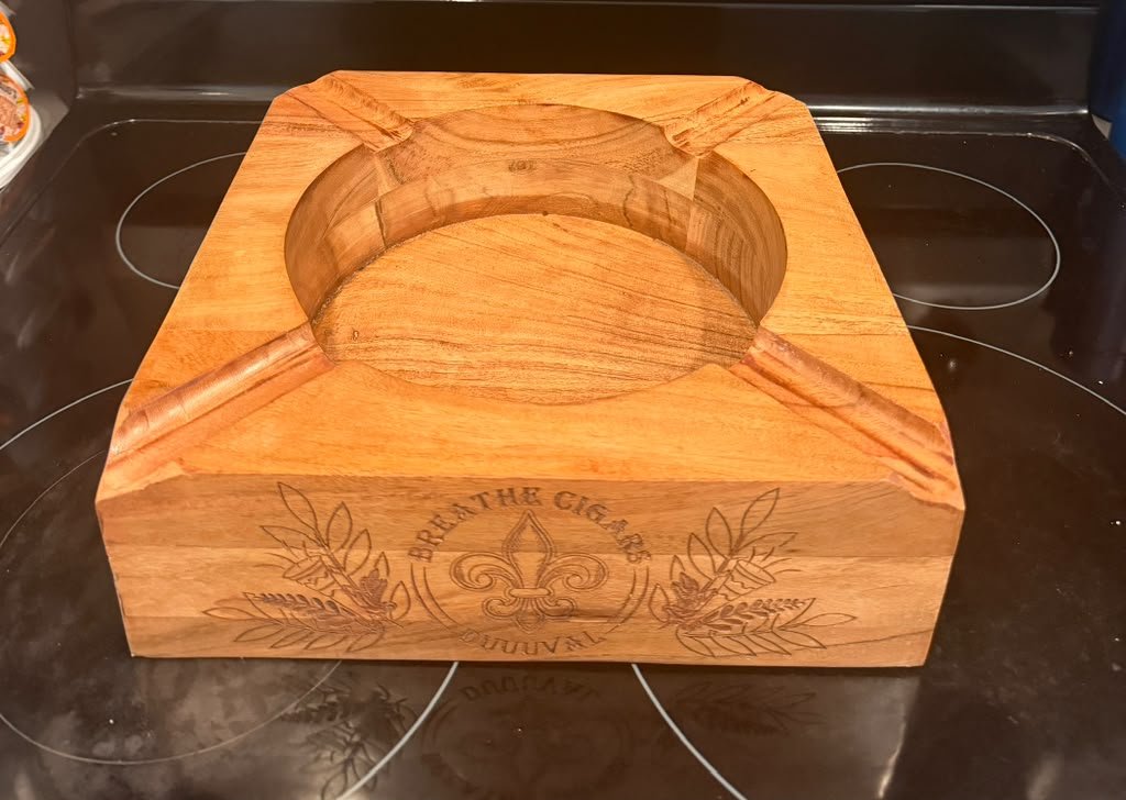HANDCRAFTED HARDWOOD CIGAR ASHTRAY - Image 7