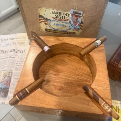 HANDCRAFTED HARDWOOD CIGAR ASHTRAY