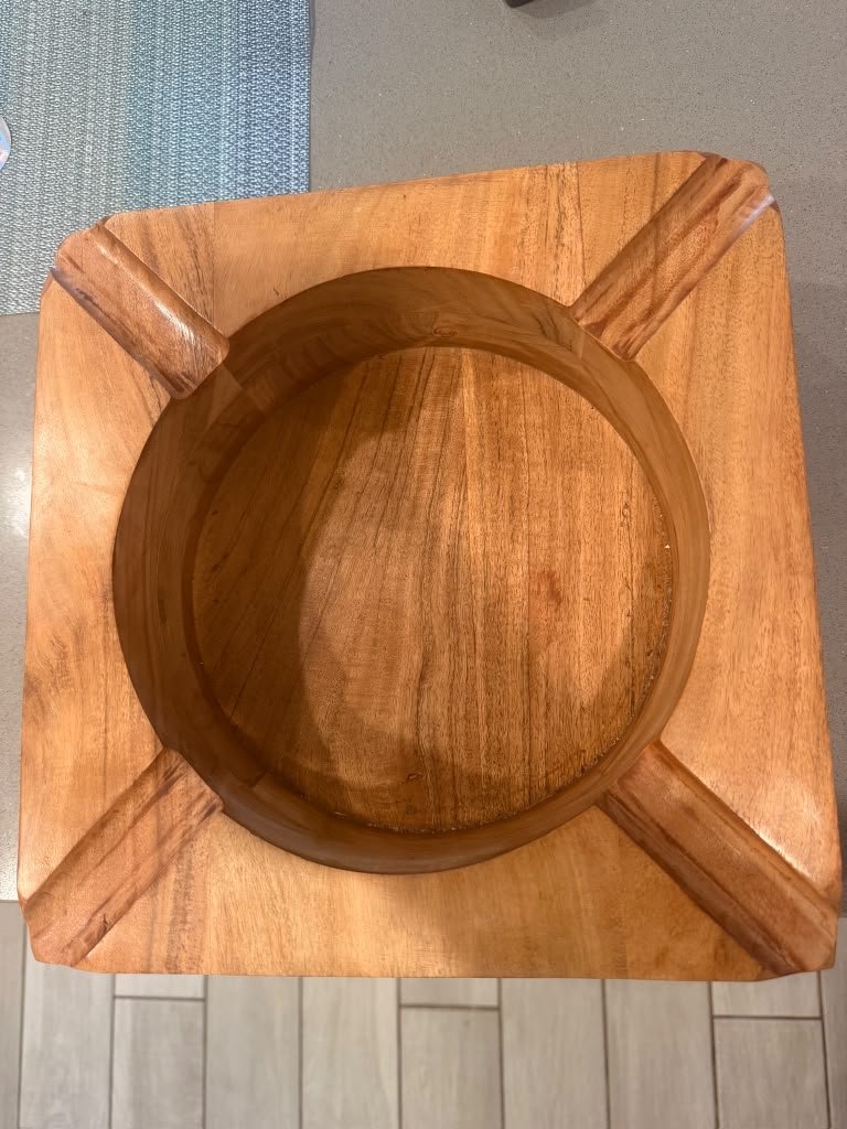 HANDCRAFTED HARDWOOD CIGAR ASHTRAY - Image 4