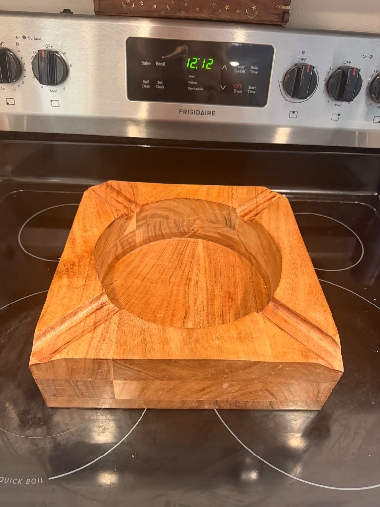 HANDCRAFTED HARDWOOD CIGAR ASHTRAY - Image 6